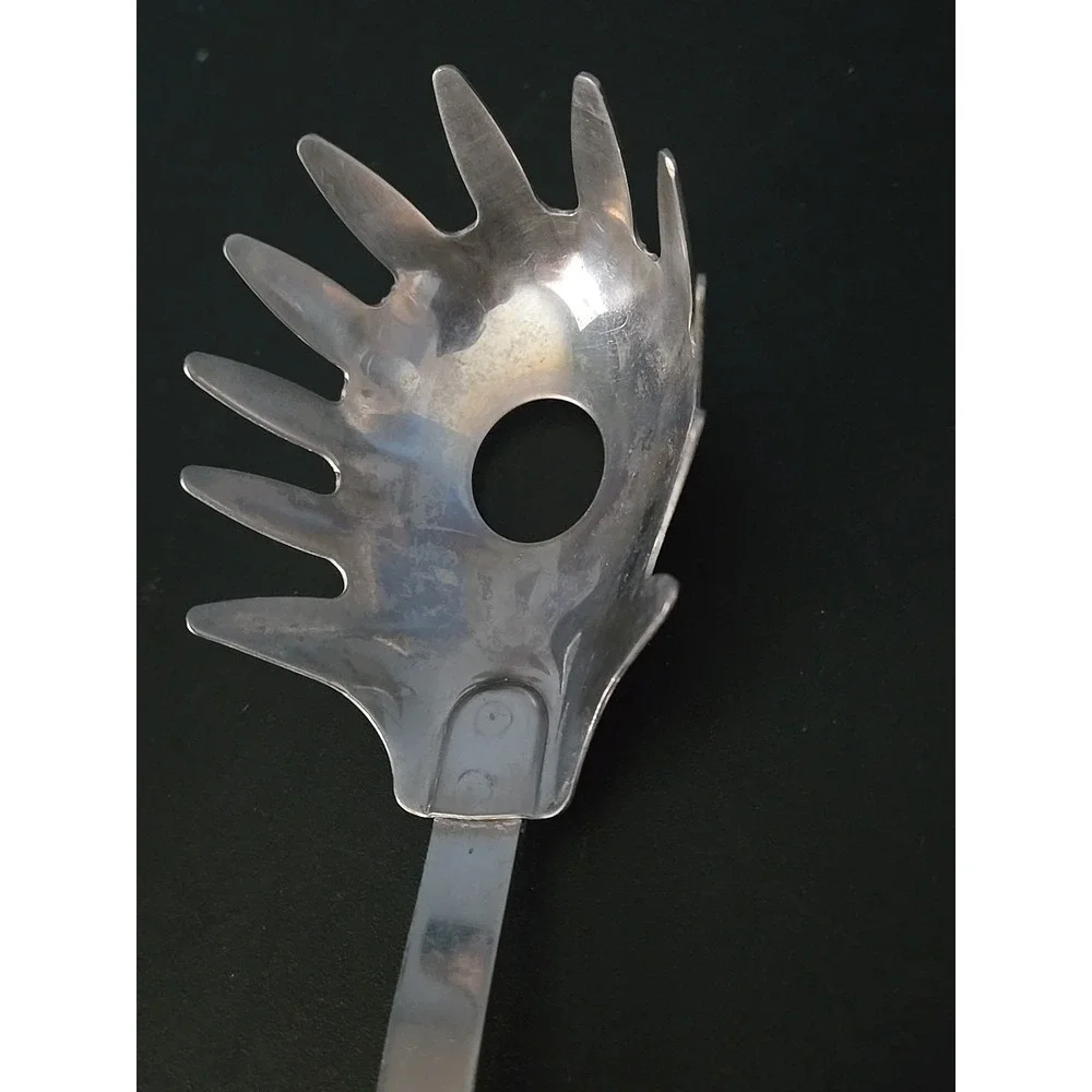 Oneida Tongs Stainless Steel Salad‎ Serving Scissor Style Spoon Fork Spagetti
